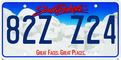 SD license plate 82ZZ24