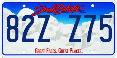SD license plate 82ZZ75