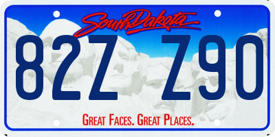 SD license plate 82ZZ90