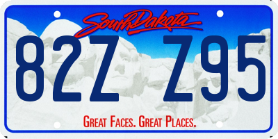 SD license plate 82ZZ95