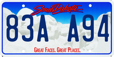 SD license plate 83AA94