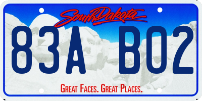 SD license plate 83AB02