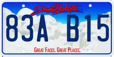 SD license plate 83AB15