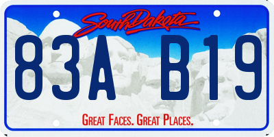 SD license plate 83AB19