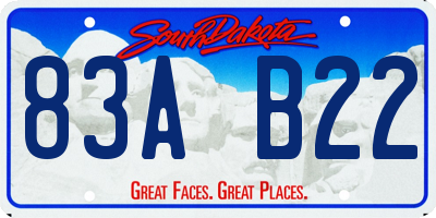 SD license plate 83AB22