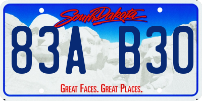 SD license plate 83AB30