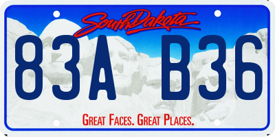 SD license plate 83AB36