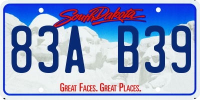SD license plate 83AB39