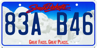 SD license plate 83AB46