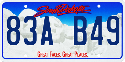 SD license plate 83AB49