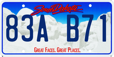 SD license plate 83AB71