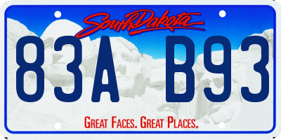 SD license plate 83AB93