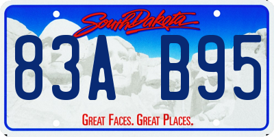 SD license plate 83AB95