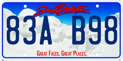SD license plate 83AB98