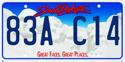 SD license plate 83AC14