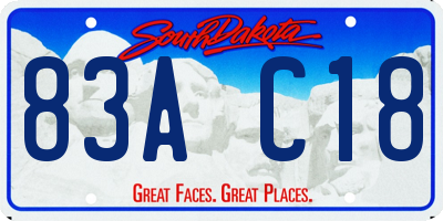 SD license plate 83AC18