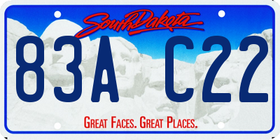 SD license plate 83AC22