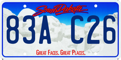 SD license plate 83AC26