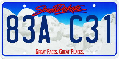 SD license plate 83AC31