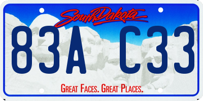 SD license plate 83AC33