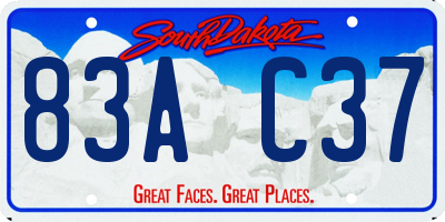 SD license plate 83AC37