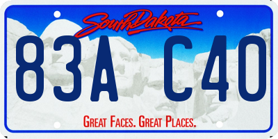 SD license plate 83AC40