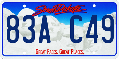 SD license plate 83AC49