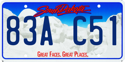 SD license plate 83AC51
