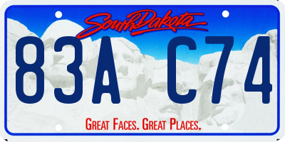 SD license plate 83AC74
