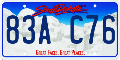SD license plate 83AC76