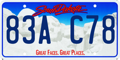SD license plate 83AC78