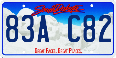 SD license plate 83AC82