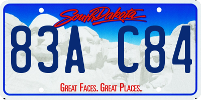SD license plate 83AC84