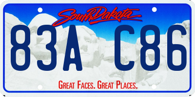 SD license plate 83AC86