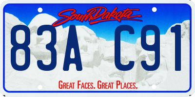 SD license plate 83AC91