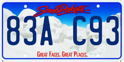 SD license plate 83AC93