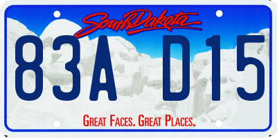 SD license plate 83AD15