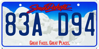 SD license plate 83AD94
