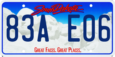SD license plate 83AE06