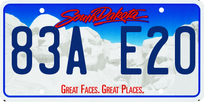 SD license plate 83AE20