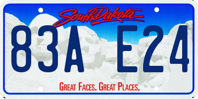 SD license plate 83AE24