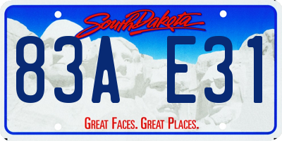 SD license plate 83AE31