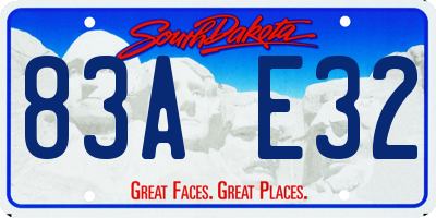 SD license plate 83AE32