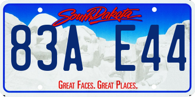 SD license plate 83AE44