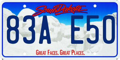 SD license plate 83AE50