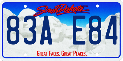 SD license plate 83AE84