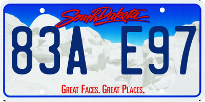 SD license plate 83AE97