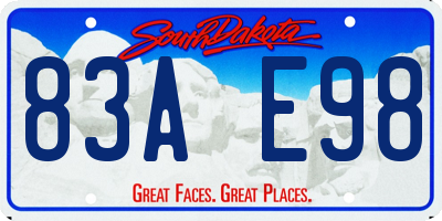 SD license plate 83AE98