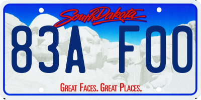SD license plate 83AF00