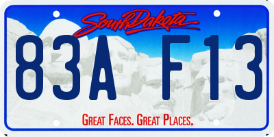 SD license plate 83AF13